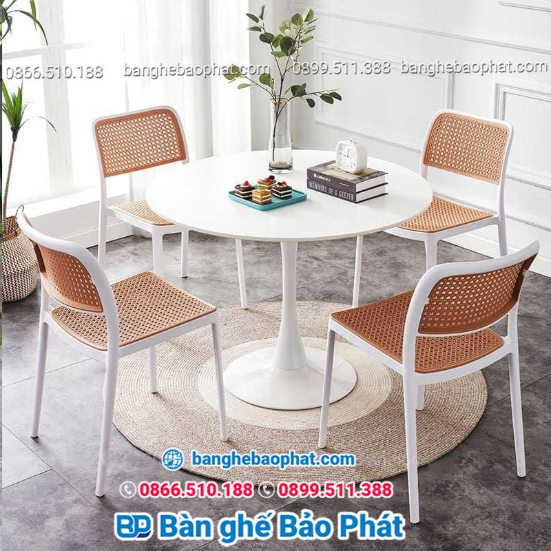 Bộ bàn ghế quán bia hơi nhựa đúc cao cấp