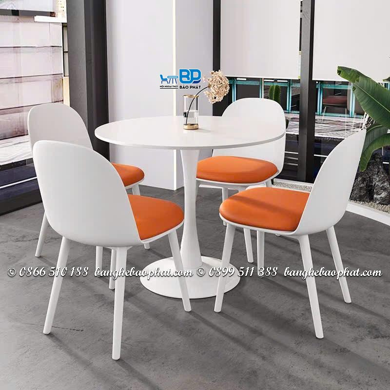 Bộ bàn ghế quán phở nhựa cao cấp 3000A mặt ngồi nệm
