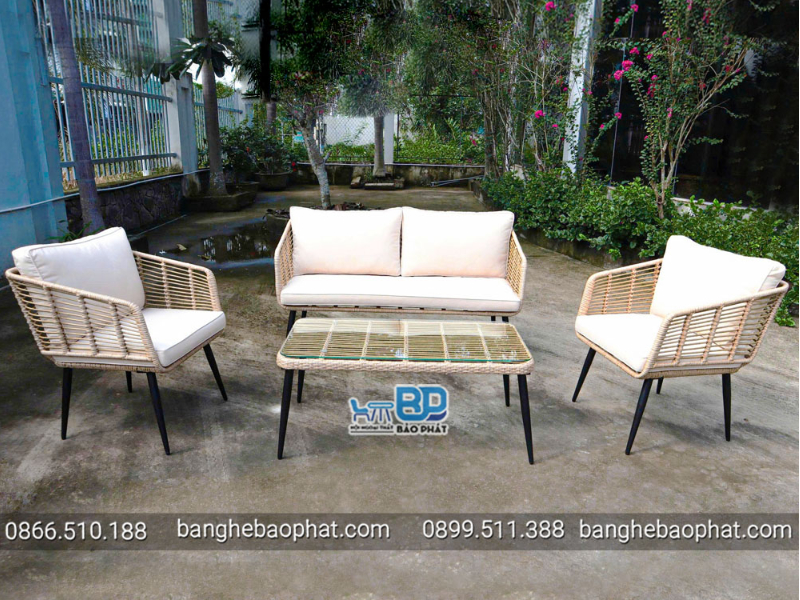 Bộ sofa chuyên dùng cho ban công ngoài trời 