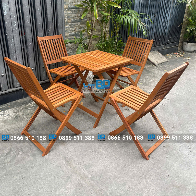 Ghế ăn bằng gỗ xếp gọn 