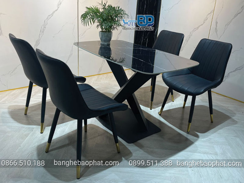 Ghế ăn nhập khẩu sắt nệm bọc simili