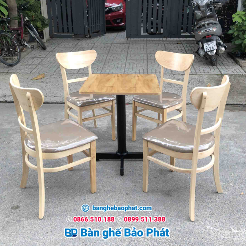 Ghế Cabin tựa lưng gỗ nệm 