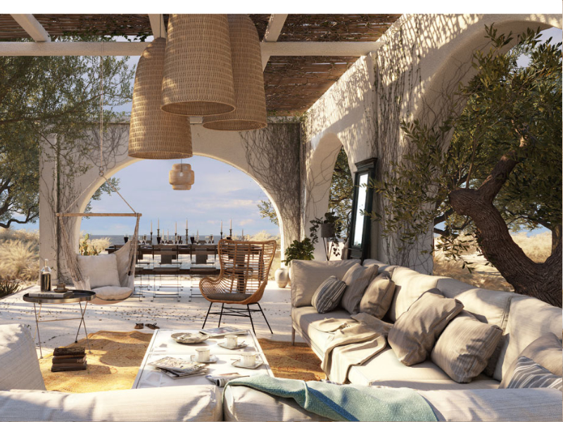 Thiết kế quán cafe 300m2 phong cách Địa Trung Hải (Mediterranean)