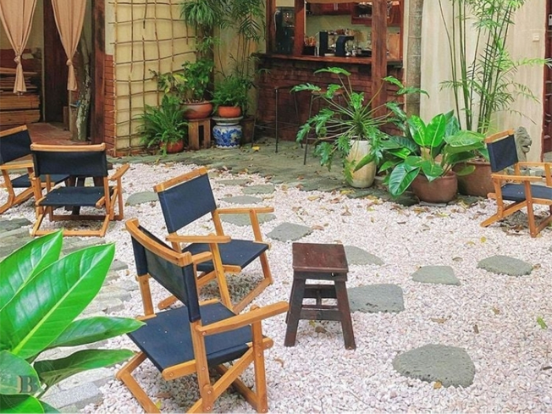 Mẫu quán cafe sân vườn 100m2 phong cách Nhật Bản