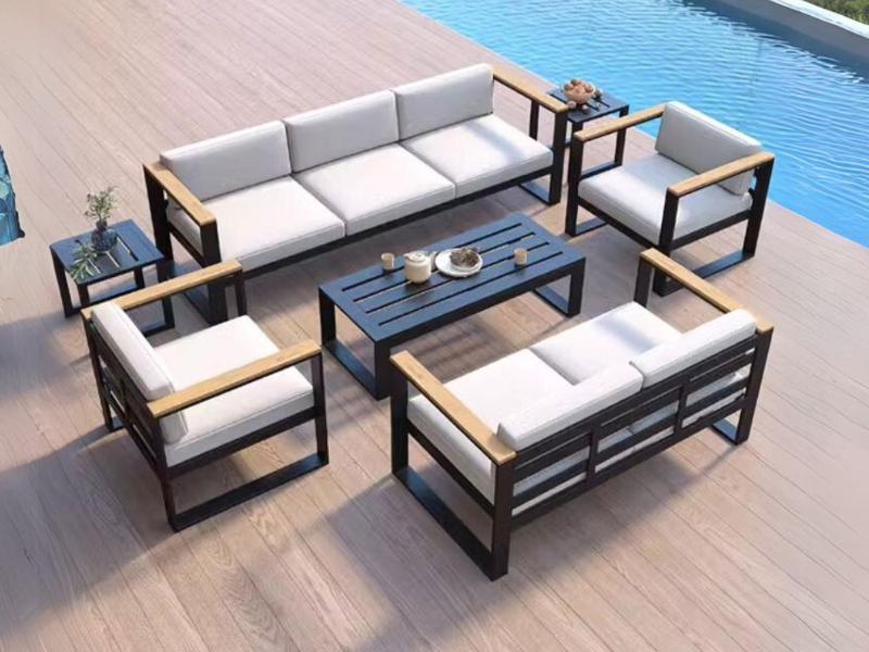 Sofa sắt sơn tĩnh điện dùng cho ban công ngoài trời