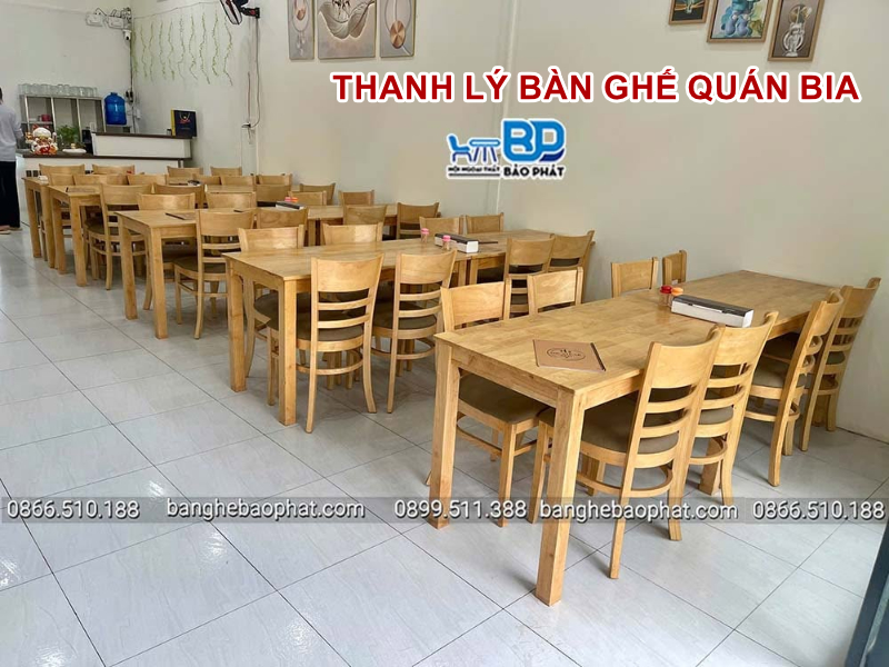 Bàn ghế quán bia hơi thanh lý