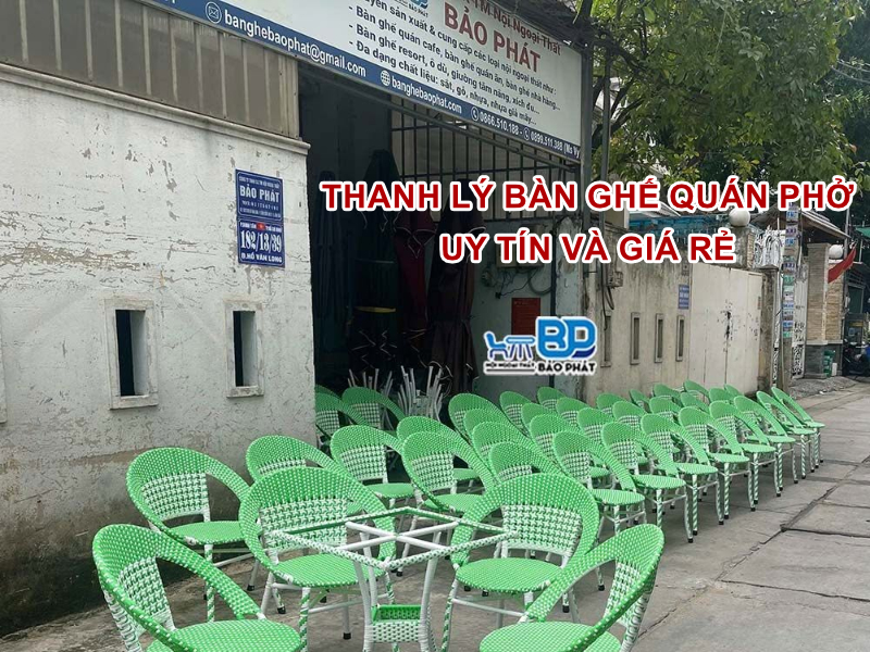 Địa chỉ thanh lý bàn ghế quán phở uy tín, giá tốt