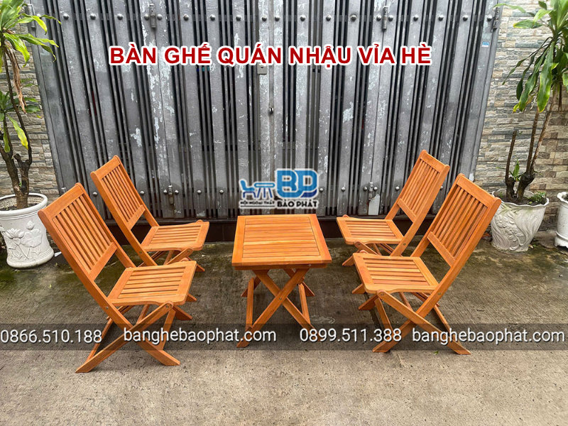 Bàn ghế quán nhậu vỉa hè