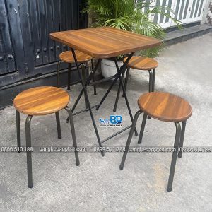 Bộ bàn ghế fansipan ghế đôn cao 45cm