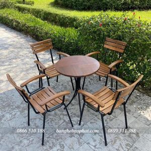 Bộ Bàn Ghế Fansipan Ghế Moon 01 Có Tay