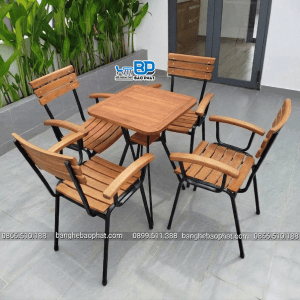 Bộ bàn ghế fansipan ghế moon 01 có tay