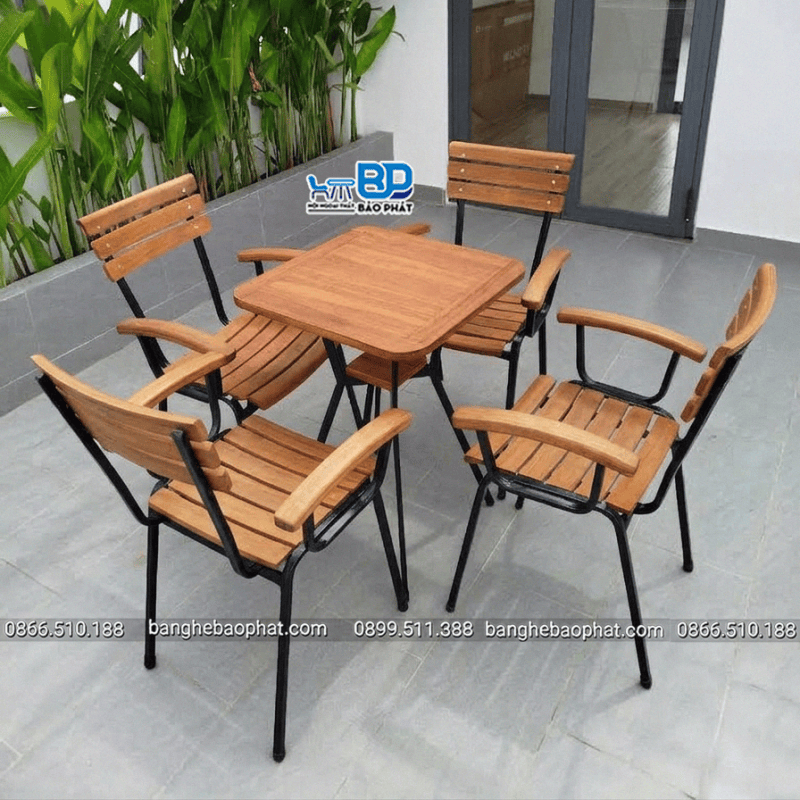 Bộ bàn ghế fansipan ghế moon 01 có tay