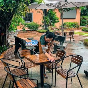 Bộ bàn ghế fansipan ghế moon 02 ngoài trời