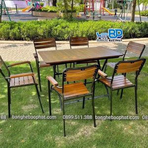 Bộ bàn ghế fansipan ghế moon 03 bàn chữ nhật