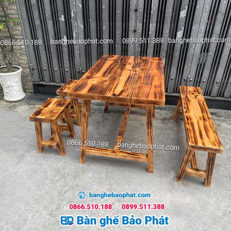 Bộ bàn ghế quán lẩu vỉa hè