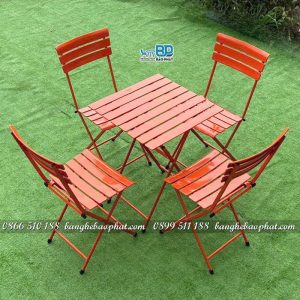 Bộ bàn ghế xếp fansipan sắt sơn tĩnh điện
