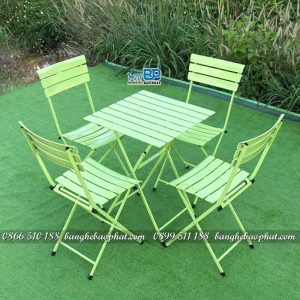 Bộ bàn ghế xếp fansipan sắt sơn tĩnh điện