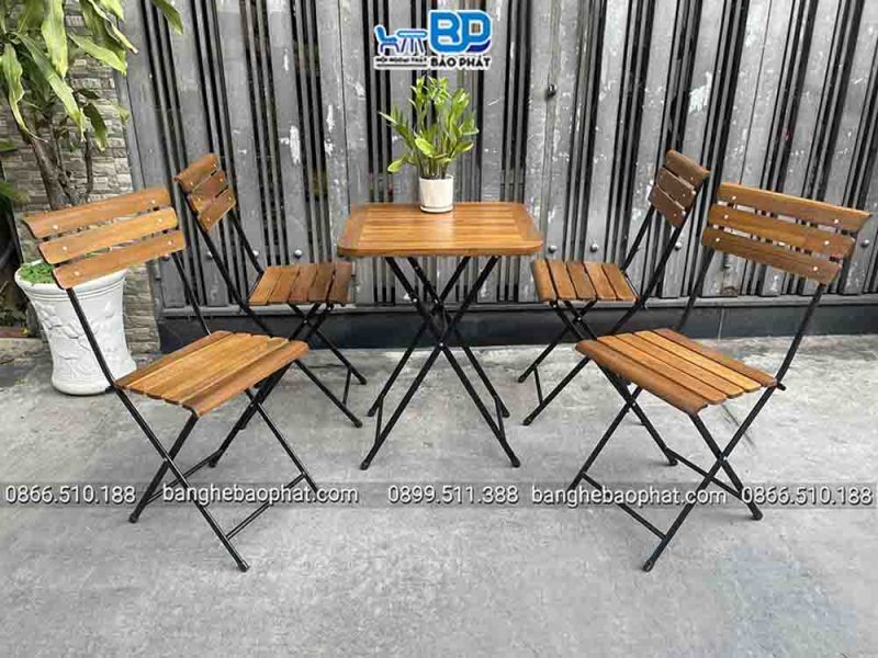 Bộ Bàn Ghế Xếp Nan Thẳng Patio-01 26 Bộ bàn ghế xếp nan thẳng Patio 01 thiết kế ngồi thoải mái