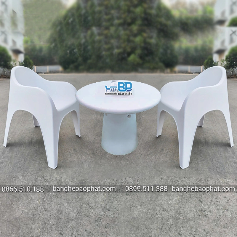 Bộ bàn ghế hồ bơi nhựa đúc 3026