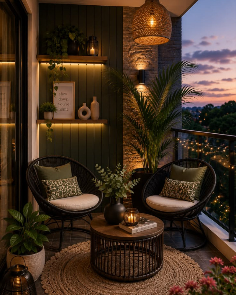 Mẫu ban công chill phong cách nhiệt đới