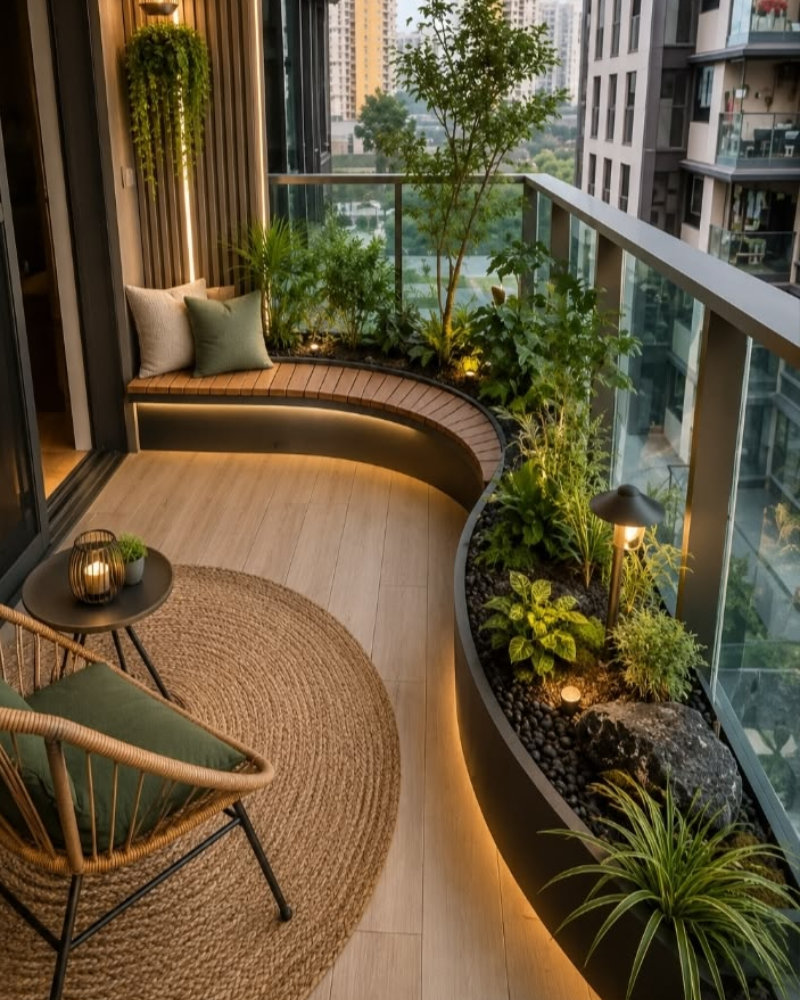 Ý tưởng decor ban công ngoài trời chill với diện tích nhỏ dưới 2m²