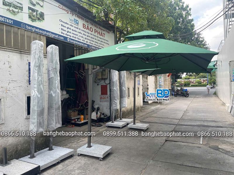 Ứng dụng của dù che giống trà sữa Phúc Long