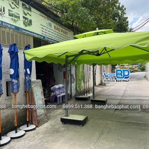 Dù che nắng ngoài trời lệch tâm vuông 3 mét màu xanh đọt chuối