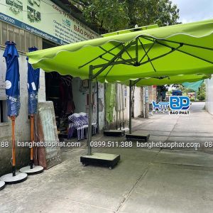Dù che nắng ngoài trời lệch tâm vuông 3 mét màu xanh đọt chuối