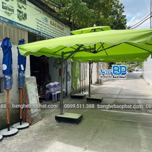 Dù che nắng ngoài trời lệch tâm vuông 3 mét màu xanh đọt chuối