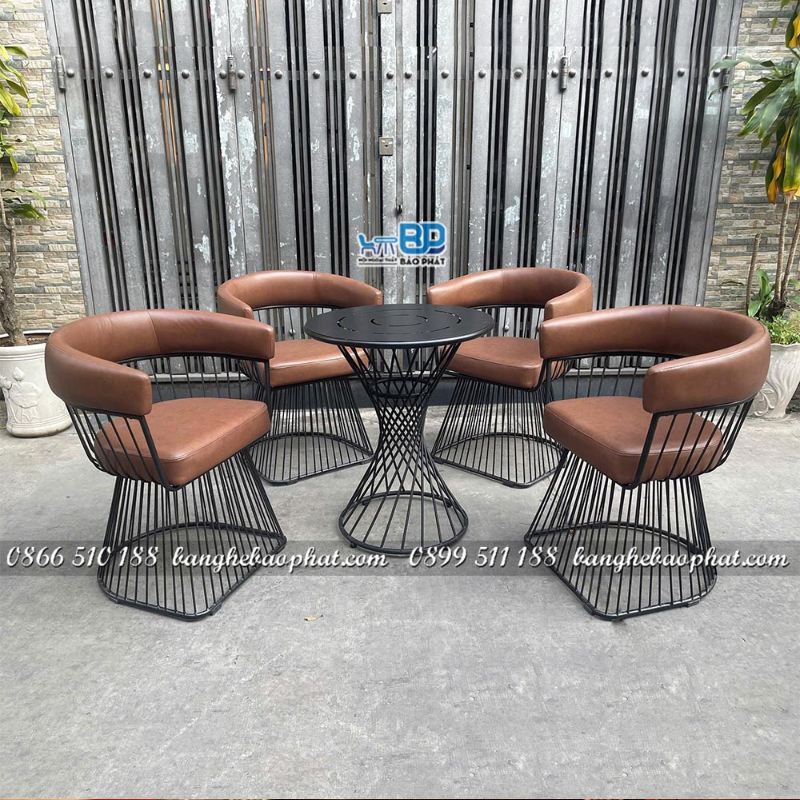 Ghế bọc đệm simili cao cấp dành cho cafe DJ