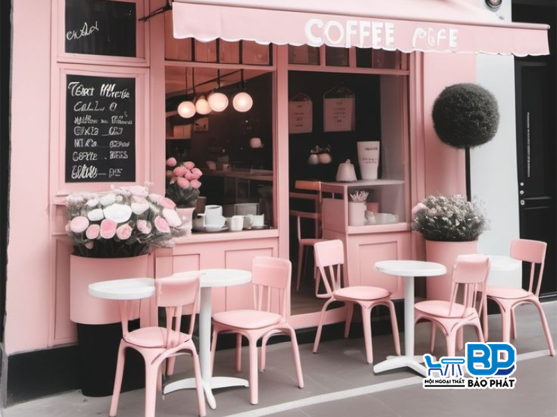 Ghế cafe màu hồng đẹp, bắt trend nhất cho quán cafe hiện nay