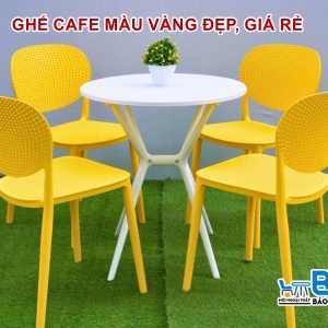 Ghế Cafe Màu Vàng Đẹp Hiện Đại Giá Rẻ