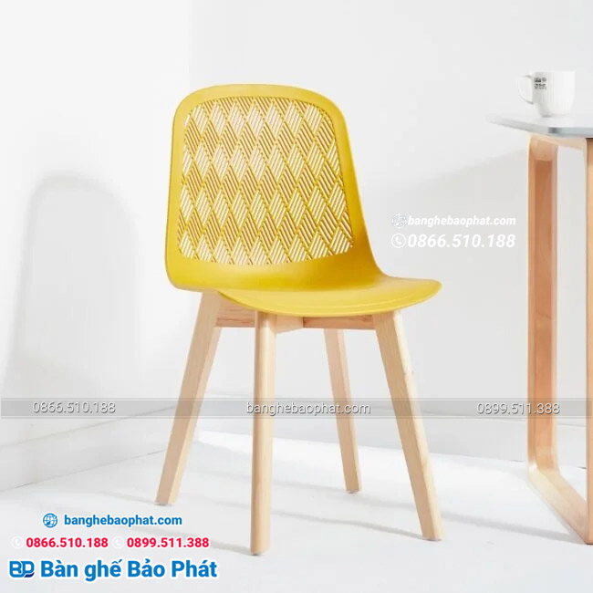Ghế nhựa cafe màu vàng 3003B
