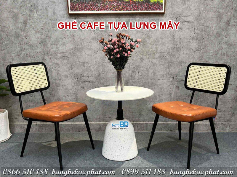 Ghế cafe lưng mây