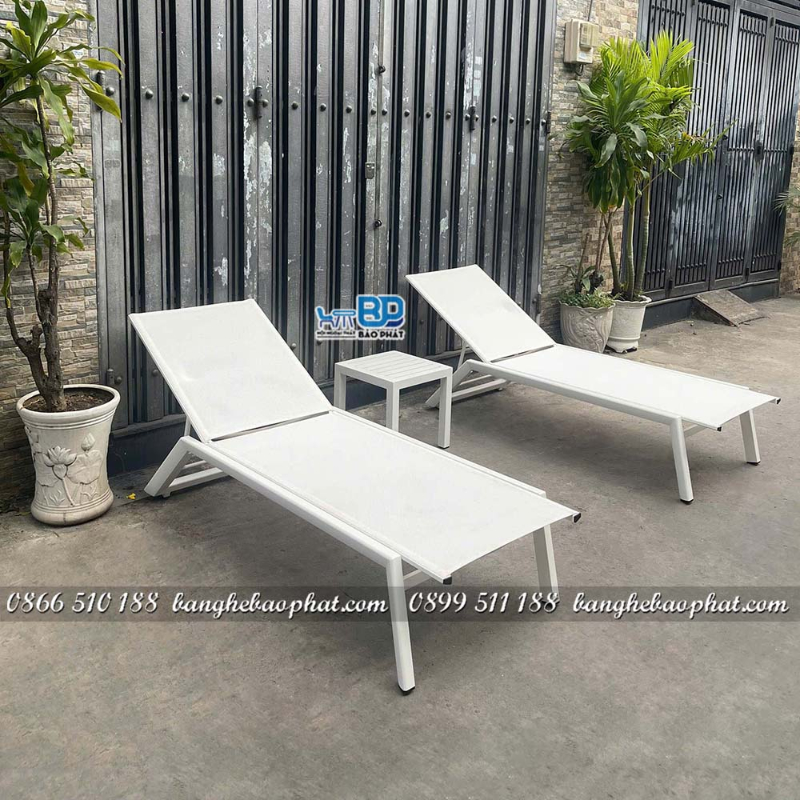 Ghế hồ bơi nhôm