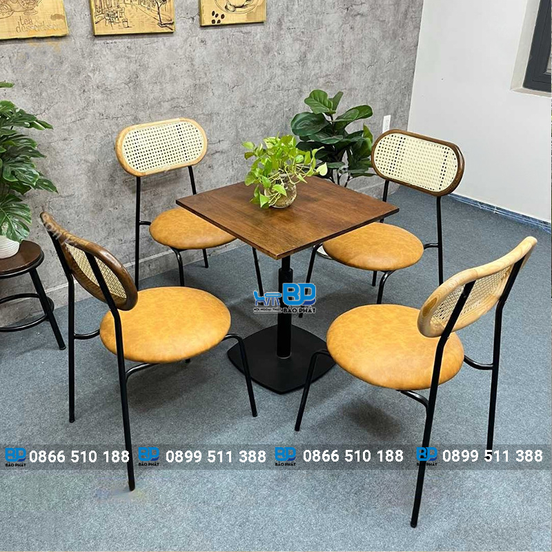 Ghế sắt tròn mặt ngồi nệm BGSNBP049