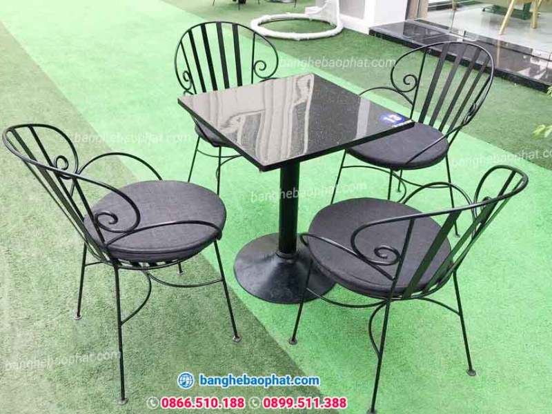 Ghế sắt tròn ngoài trời BGSBP009 