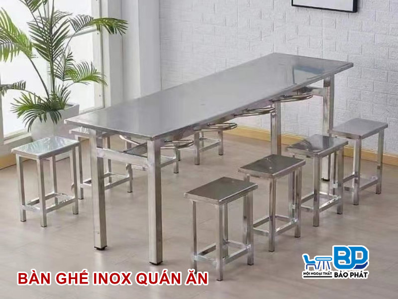 Kinh nghiệm lựa chọn bàn ghế inox quán ăn bền đẹp, tối ưu chi phí