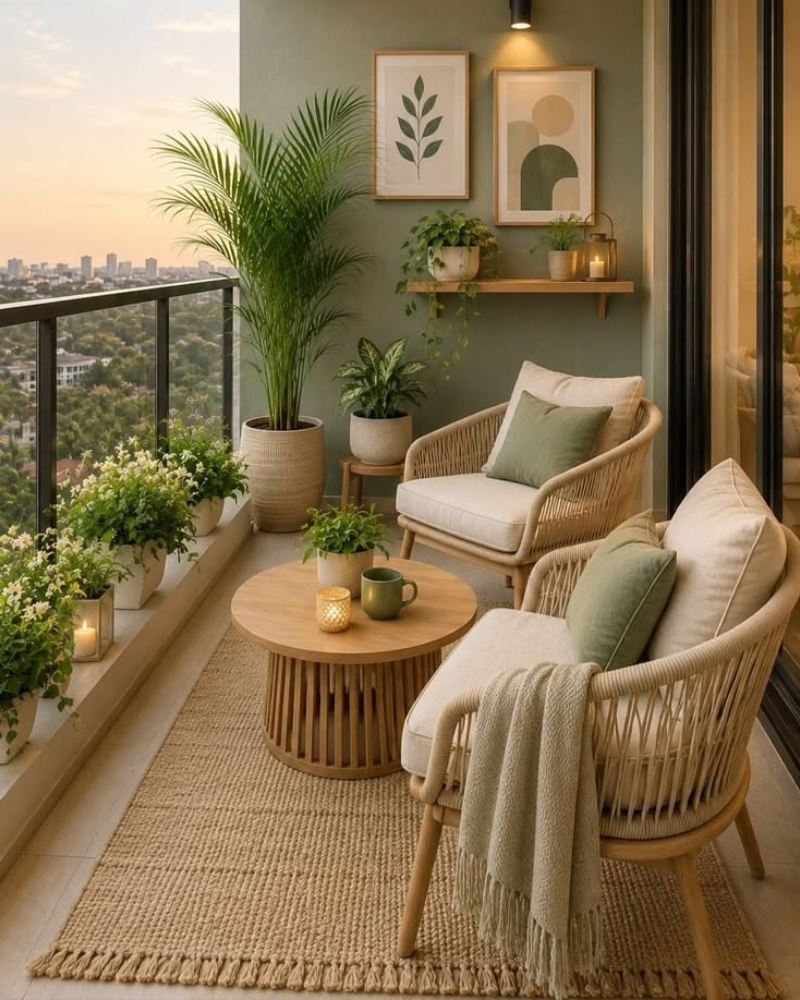 Decor ban công chill theo phong cách Bắc Âu