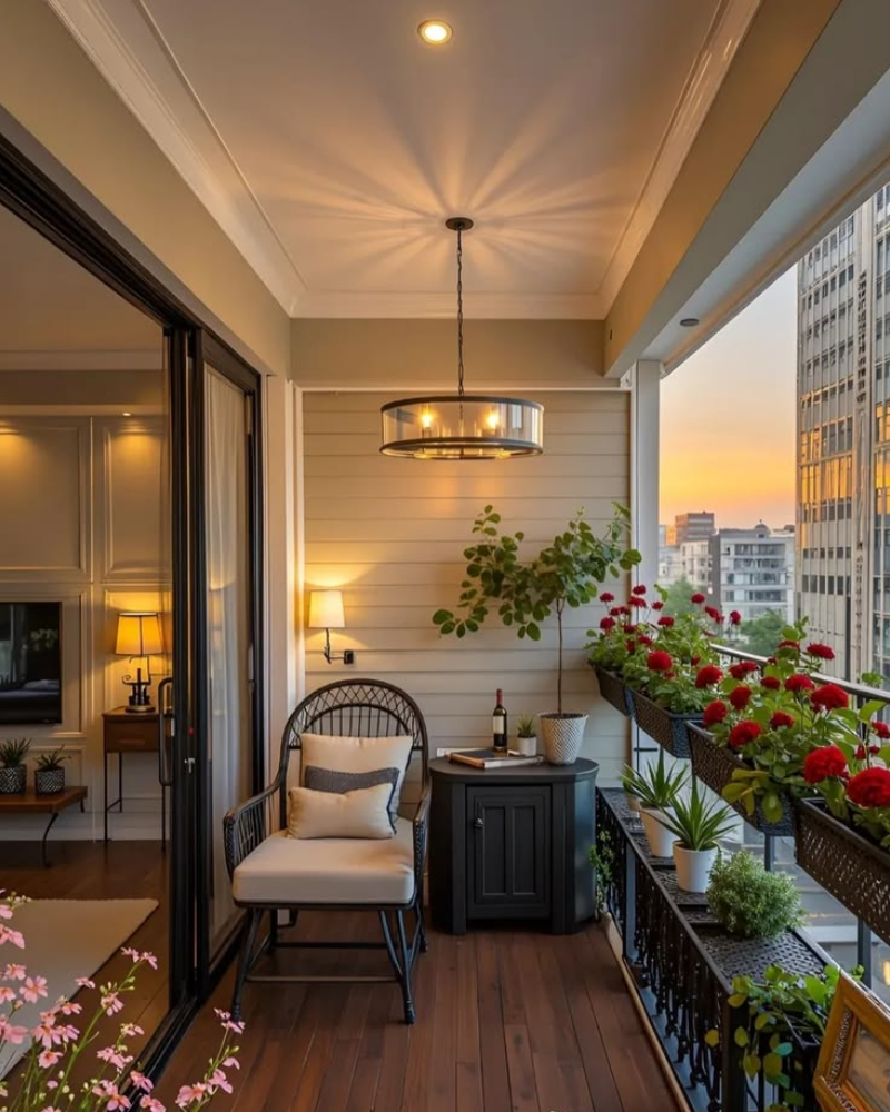 Mẫu decor ban công theo phong cách Bắc Âu