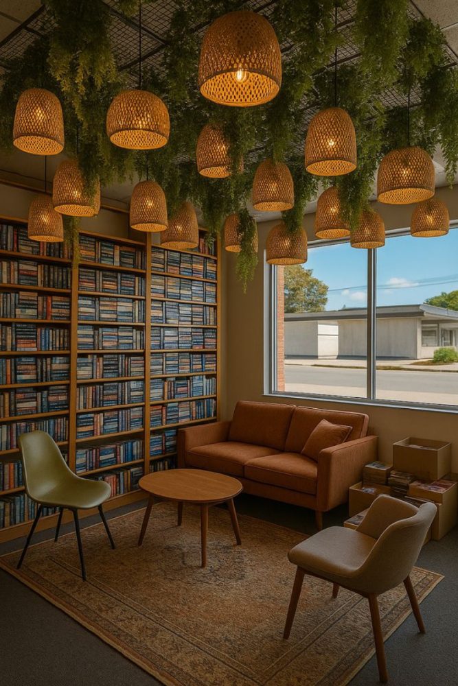 Mẫu thiết kế quán cafe bằng tre tĩnh lặng dành cho người yêu đọc sách