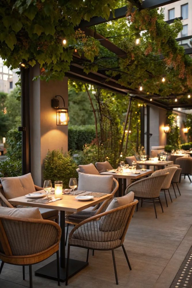 Quán cafe sân vườn 50m2 phong cách sang trọng
