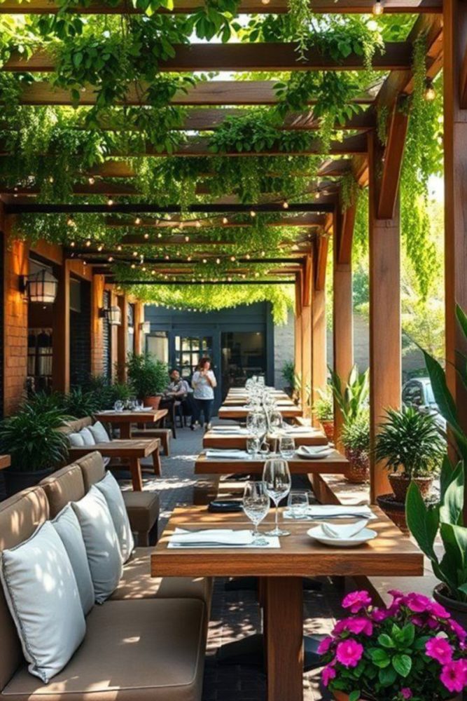 Quán cafe sân vườn 50m2 với nhiều cây xanh