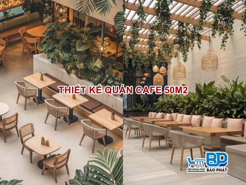 Thiết kế quán cafe 50m2