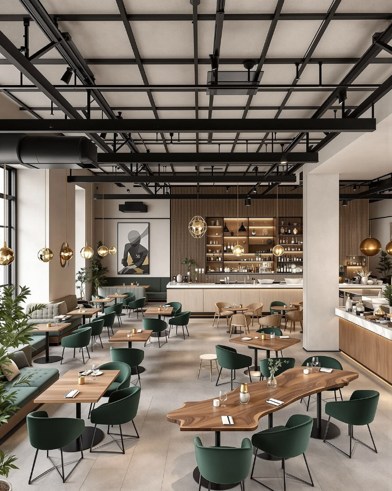 Mẫu thiết kế quán cafe Hàn Quốc với đại sảnh sang trọng 