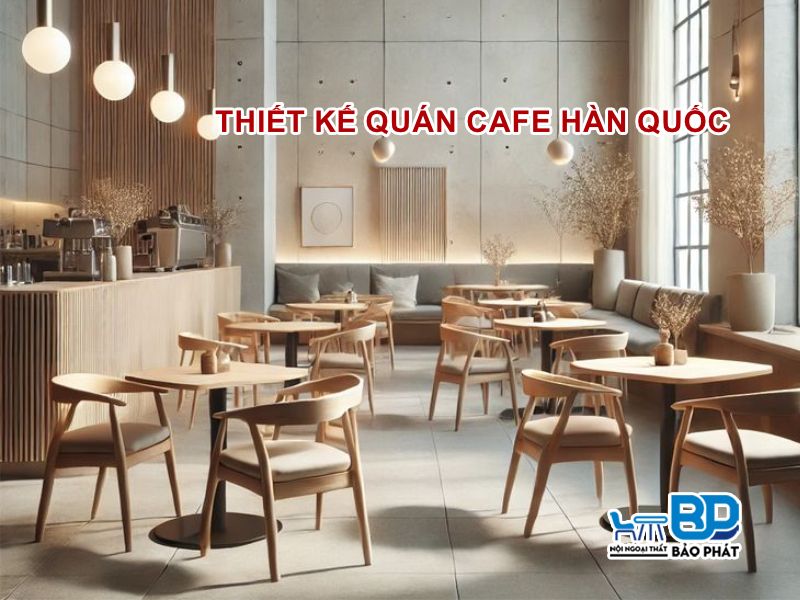 Thiết kế quán cafe Hàn Quốc đẹp và ấn tượng