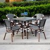 Bàn ghế nhựa giả mây khung nhôm cao cấp BGNGMBP103a