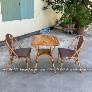 Bộ bàn ghế khung nhôm lưới textilene Paris 03 2 ghế