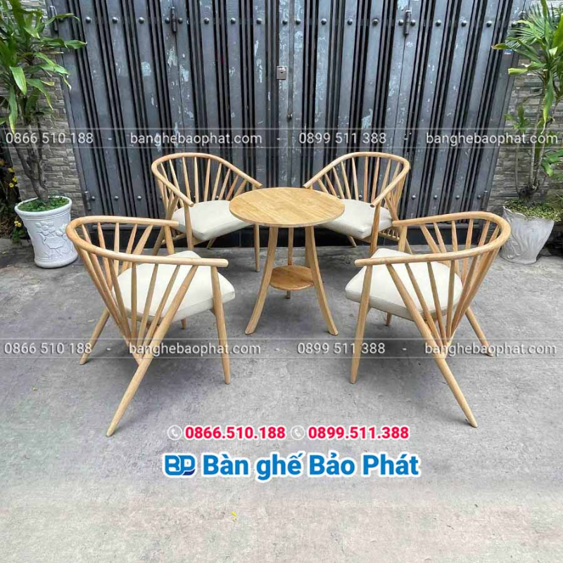 Ghế cafe gỗ sồi Genny