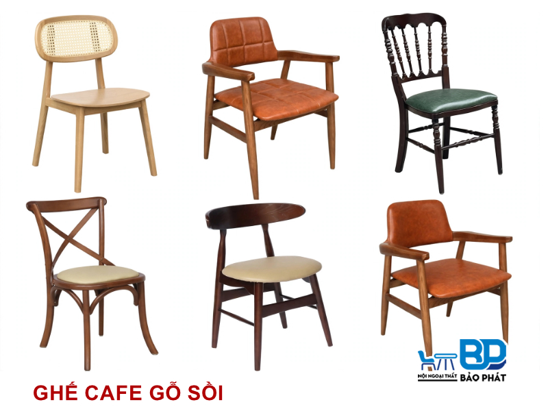 Ghế cafe gỗ sồi